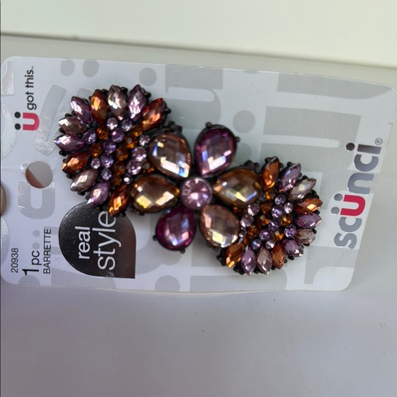 Scunci Multicolor Floral Barrette - Picture 1 of 2